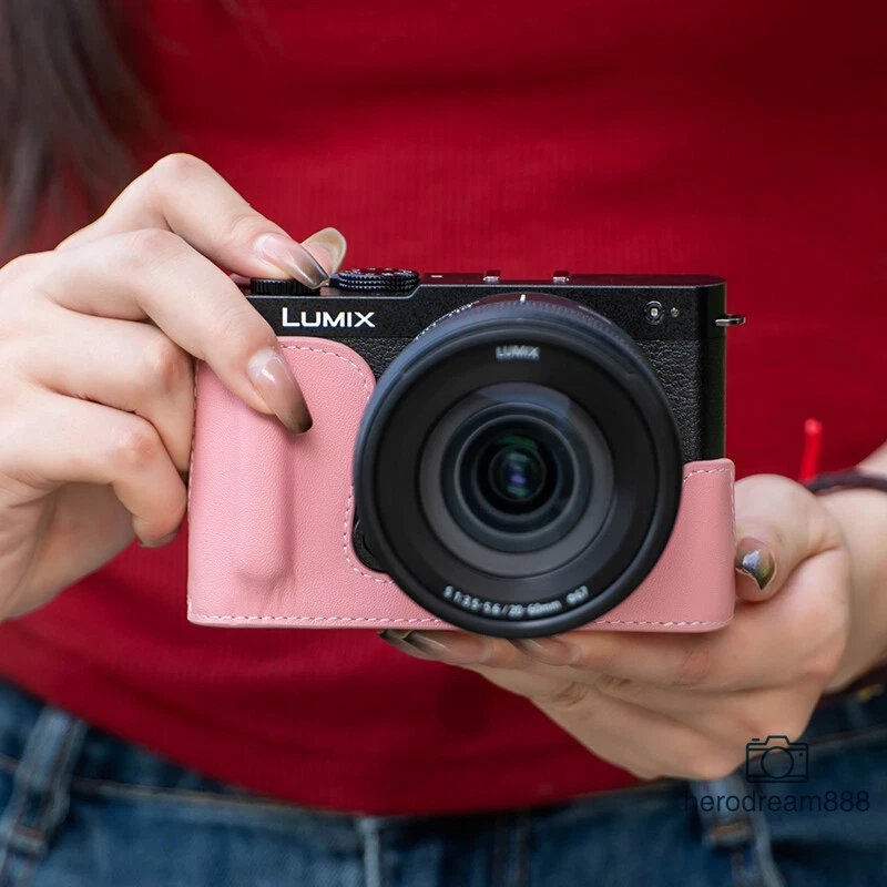 Genuine Leather Half Case For Panasonic S9 Camera Retro Cover Handmade Insert  - Image 1 of 4