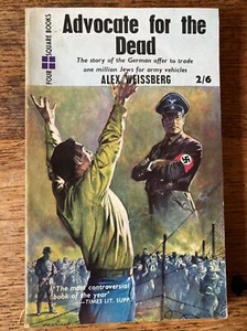 Advocate For The Dead By Alex Weissberg (1959) VINTAGE PAPERBACK  - Picture 1 of 3