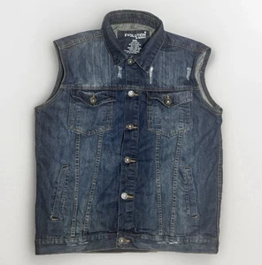 EVOLUTION IN DESIGN Distressed Blue Jeans Denim ärmellose Weste Gr. 2XL XXL - Bild 1 von 9