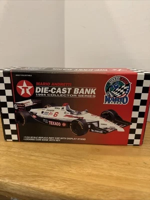 Texaco Racing Mario Andretti 1994 Havoline 1/24 Champions Indy Diecast Car Bank Foto 1 de 4