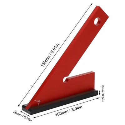 45 Machinist Engineer Square Angle Ruler Aluminum Alloy Measuring - Image 1 of 4