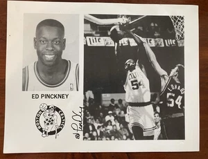 Ed Pinckney Autographed Team Issued 8x10 Photo Boston Celtics - Picture 1 of 4