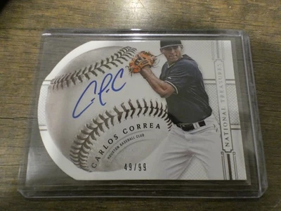 2014 National Treasures Baseball Signature Die-Cuts #80/99 Carlos Correa Auto - Image 1 of 4