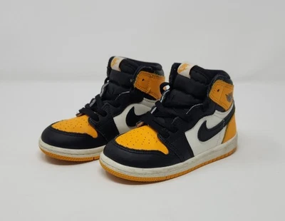 Size 8C - Jordan 1 Retro High OG TD Taxi Black AQ2665-711 Preowned No Box - Image 1 of 4