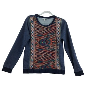 Lucky Lotus Shirt Womens Small Lightweight Sweatshirt Heavily Embroidered - Picture 1 of 5