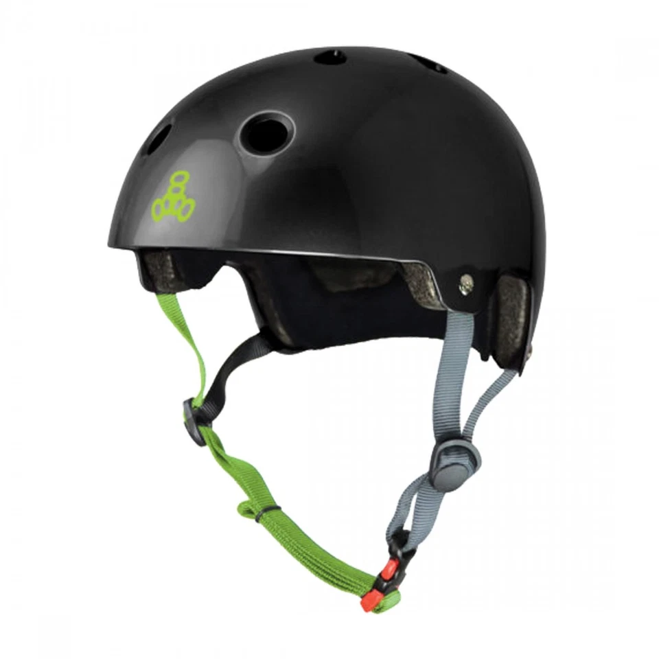 Triple Eight Dual Certified Helmet ABS Hardshell Large/XLarge Black/Zest Gloss - Image 1 of 1