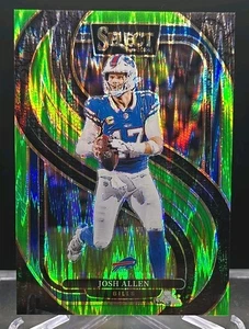 2024 Select Premier Level Josh Allen Green Shock Prizm #d 443/499- Bills MVP - Picture 1 of 2