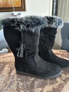 Sheln Women’s Boots With Fur Sz 6.5 - Picture 1 of 5