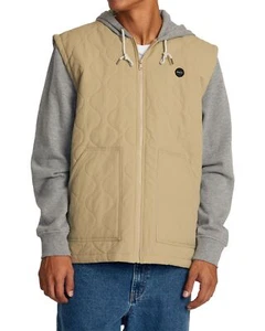 RVCA Grant Puffer Men's Jacket, Khaki, Large - Picture 1 of 4