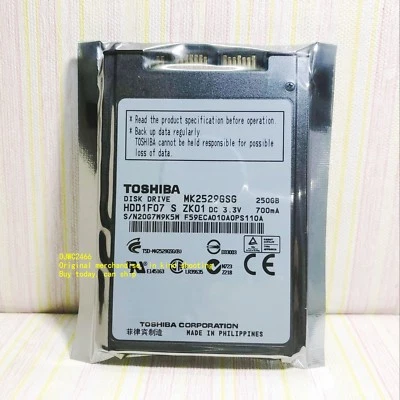 Toshiba HDD1F07 250GB,Internal,5400 RPM,4.57 cm (1.8") (MK2529GSG) Desktop HDD - Image 1 of 4