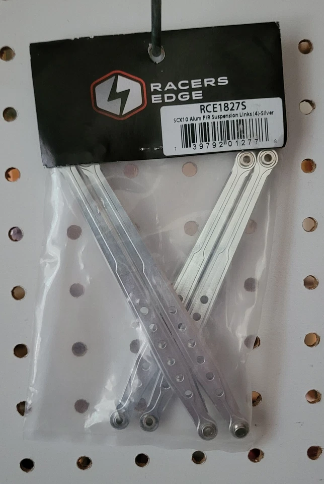 Racer Edge RCE1827S ~ Silver Aluminum F/R Suspension Links (4) for Axial SCX10 - Image 1 of 1