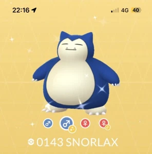 Pokemon Go Shiny Snorlax Registriert/Unregistriert/30Day/Lucky/Home OT/Trades - Bild 1 von 2