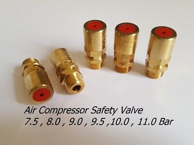 1/4  Bsp Air Pressure Safety Valve 8.0 - 12.0  Bar / For Compressor Switch • 7.95£