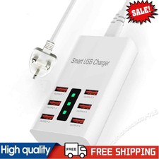 30W 6 Ports USB Charger Smart Mobile Phone Desktop Wall Charging Station Dock