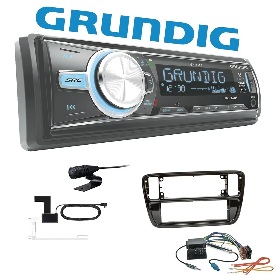 Grundig GX-35AB Autoradio Bluetooth für Volkswagen VW Up 2011-2016 piano black
