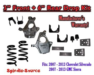 3"/6" Lowering Drop kit FOR 2007 - 2013 Chevrolet Silverado / GMC Sierra 1500 V6 - Foto 1 di 1