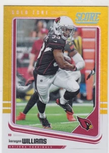KERWYN WILLIAMS 2018 SCORE GOLD ZONE PARALLEL #13/50 #11 ARIZONA CARDINALS - Picture 1 of 1