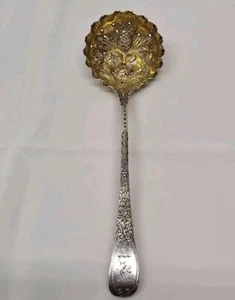Charles Eley English sterling spoon 1800s bonbon fruit spoons With Lion Crest  - Picture 1 of 19