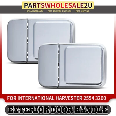 2x Manija de puerta exterior cromada de zinc delantera izquierda y derecha para cosechadora internacional Foto 1 de 4