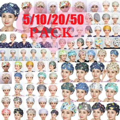 5/10/20/50 PCS LOT Men Women Bouffant Medical Doctor Surgical Surgery Hat / Caps - Image 1 of 4