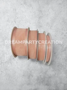 BLUSH Organza SATIN EDGE Sheer Ribbon 100% nylon Choose Size & Yardage - Picture 1 of 1