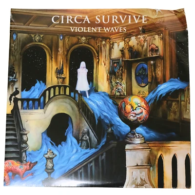 Circa Survive - Violent Waves, Black in Blue w/Baby Blue Splatter Vinyl (OPENED) - Image 1 of 4