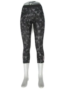 Nike Skinny Running Workout Yoga Tights Leggings Womens Sz S Black Gray Mid-Calf - Picture 1 of 10