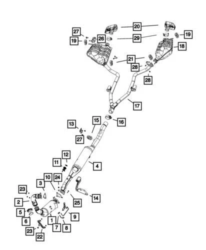 Genuine Mopar 2014-2019 Jeep Grand Cherokee Rear Exhaust Clamp 68357411AA - Изображение 1 из 1