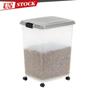 Airtight Pet Food Container Dog & Cat Food Storage Bin Box Organizer With Scoop - Picture 1 of 9
