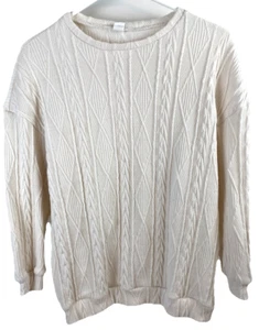 Shein youth off white unisex sweater size 11-12Y long sleeve, pull-over - Picture 1 of 7