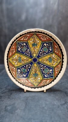 Kutahya iźnique hand made plate, Turkish pottery wall plate 7" - Image 1 of 4