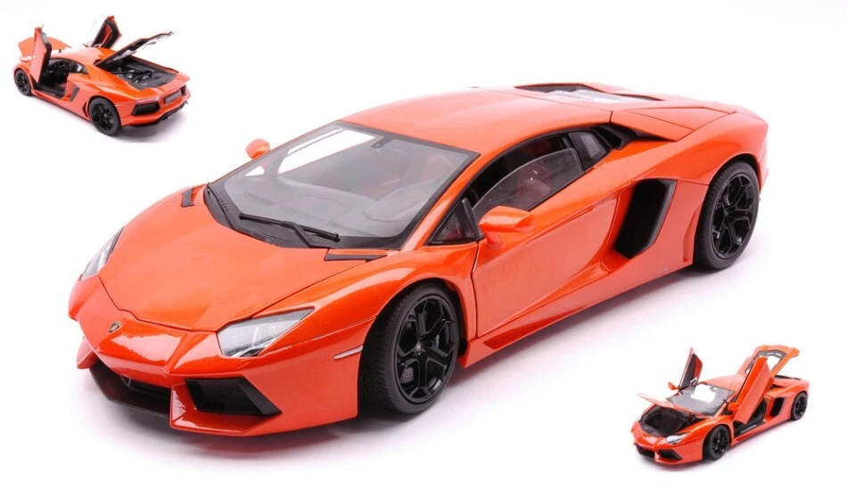 Modellino auto scala 1:18 Welly LAMBORGHINI AVENTADOR LP700 2011 ORANGE diecast - Immagine 1 di 1
