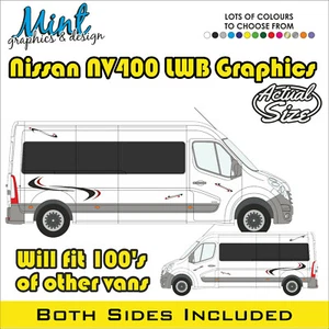 LWB NISSAN NV400 L3 autocaravana cámper calcomanías pegatinas furgoneta gráficos SIN P&P 006 - Imagen 1 de 4