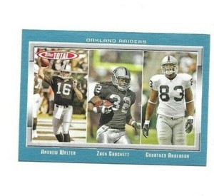 OAKLAND RAIDERS ANDREW WALTER CROCKETT COURTNEY ANDERSON 2006 TOPPS BLUE CARD 