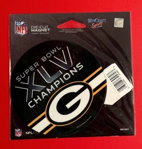 GREEN BAY PACKERS SUPER BOWL XLV Die Cut Magnet NFL Football NEW NIP - Picture 1 of 3