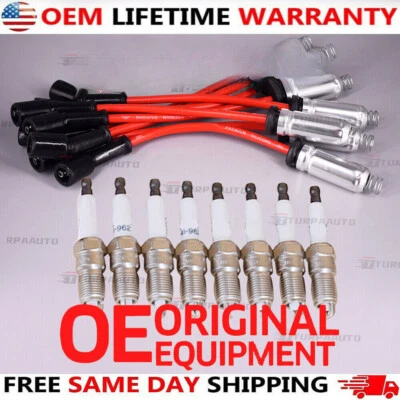8mm Performance Wireset & 8 Spark Plug Set for Chevrolet Silverado 1500 V8 758EE - Image 1 of 4