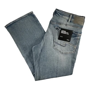 Silver Jeans Gordie Straight Leg Loose Fit Mid Rise Stretch Men 38 NEW DEFECT - Picture 1 of 14