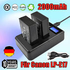 2X 2000mAh LP-E17 Battery + LCD Dual Charger for Canon EOS M3 M5 750D 800D Camera