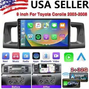 Apple Carplay For Toyota Corolla 2003-2008 Android 13 Car Stereo GPS Navi Radio - Picture 1 of 15
