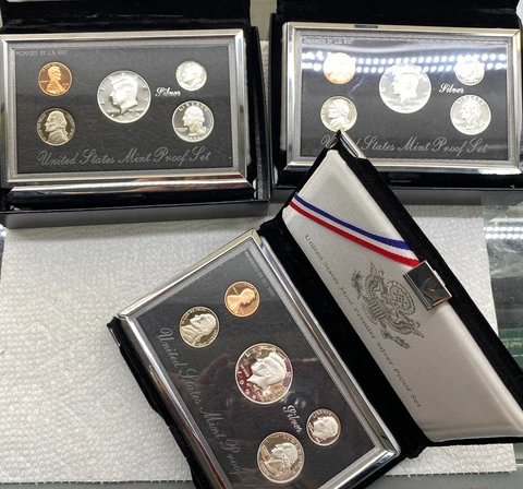 Lot of 3 UNITED STATES MINT PREMIER SILVER PROOF SET 1996 1997 1998 Cover