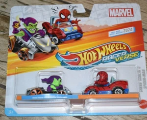 Hot Wheels Racer Verse Marvel Green Goblin and Spider-man 2 pack - Picture 1 of 2