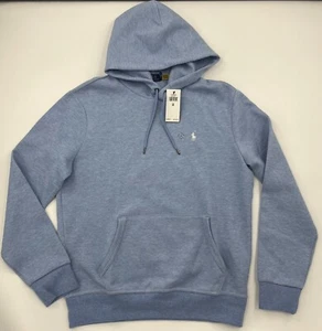 Polo Ralph Lauren uomo felpa con cappuccio blu chiaro pullover taglia S e M nuova con etichetta FS - Foto 1 di 4