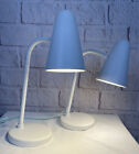 Fubbla Work Table Top Lamps White Blue Cords Adjustable Set Of 2 Ikea