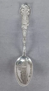 Mechanics Worlds Fair St Louis 1904 Electricity Sterling Silver Souvenir Spoon - Picture 1 of 9