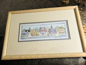 ARTIST SIGNED Watercolor Lithograph, double matted & framed / Wall Art 12 X 15