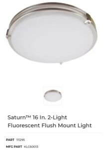 New Lot 6 HomeSelects Saturn Light Fixture Brushed Nickel Flush Mount 111295
