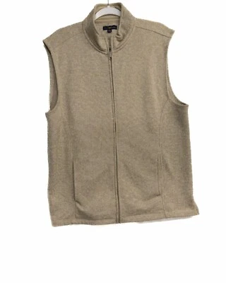 Chaleco acolchado beige Clubroom para hombre liso sin mangas cremallera completa poliéster puro XL Foto 1 de 4
