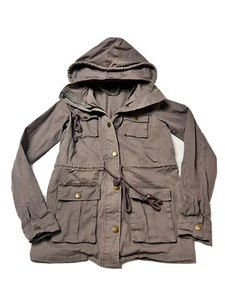 Market & Spruce Angelo Cargo Anorak Jacket Size Small Button Down Full Zip - Picture 1 of 9