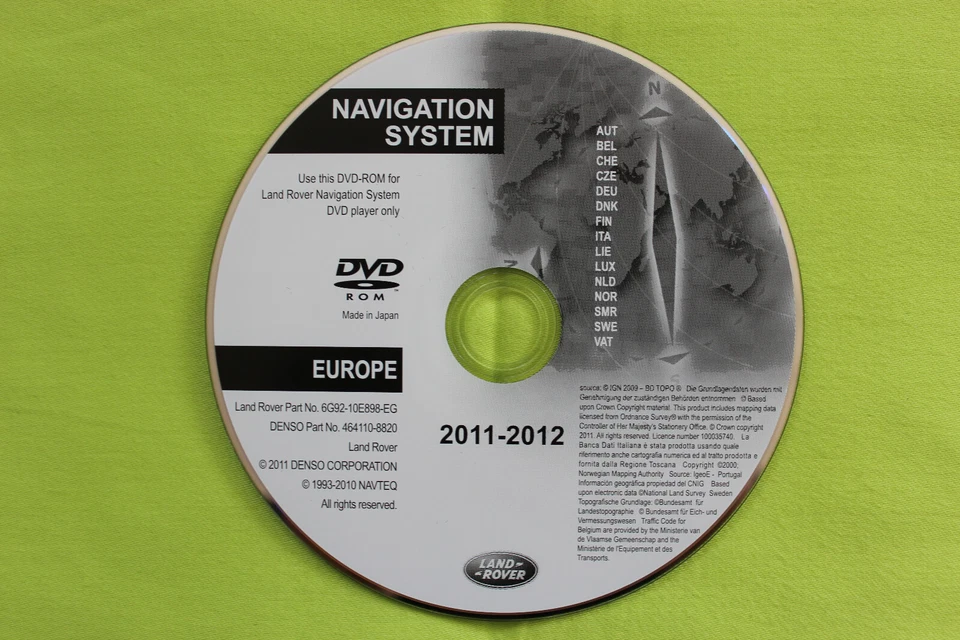 DVD NAVIGATION LAND ROVER DEUTSCHLAND + EUROPA 2012 FREELANDER 2 L359 DENSO MMM2 - Bild 1 von 1