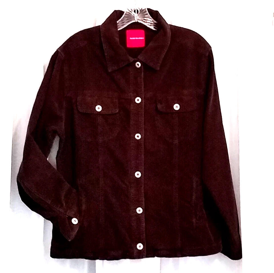 Chaqueta de Jean Ligera GLORIA VANDERBILT Marrón Oscuro Pana Algodón L Foto 1 de 4